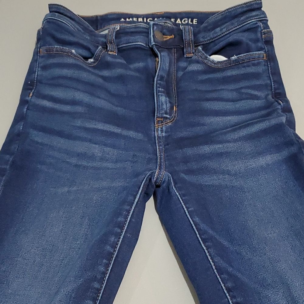 American Eagle dark wash size 0 next level stretch high rise jeggings